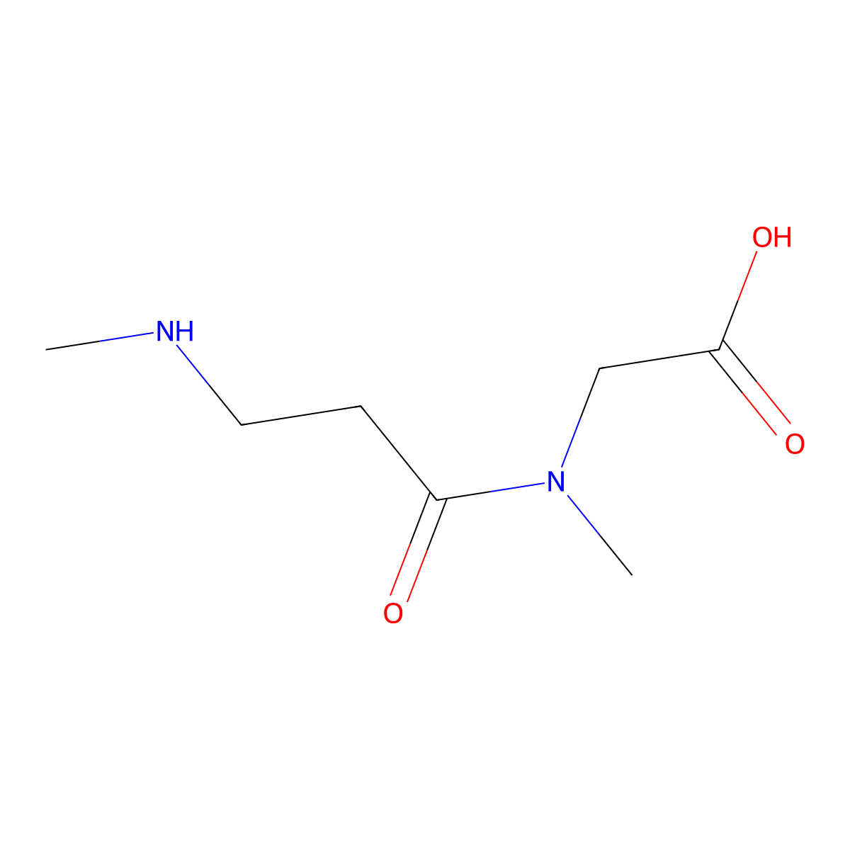 2-[N-methyl-3-(methylamino)propanamido]acetic acid molecular structure, CAS 1247597-21-2