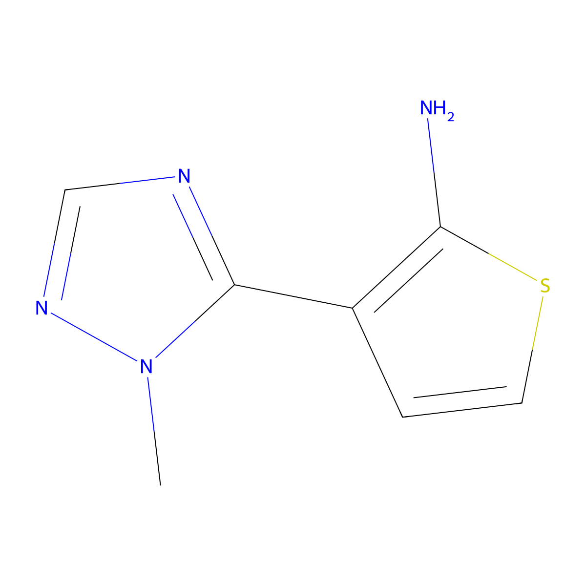 3-(1-Methyl-1h-1,2,4-triazol-5-yl)thiophen-2-amine molecular structure, CAS 1247602-07-8