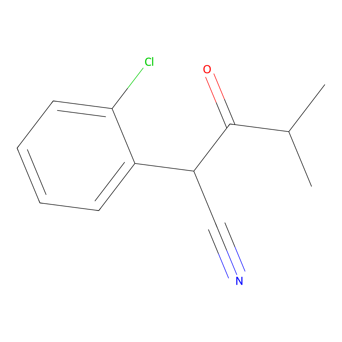2-(2-Chlorophenyl)-4-methyl-3-oxopentanenitrile molecular structure, CAS 1247602-62-5