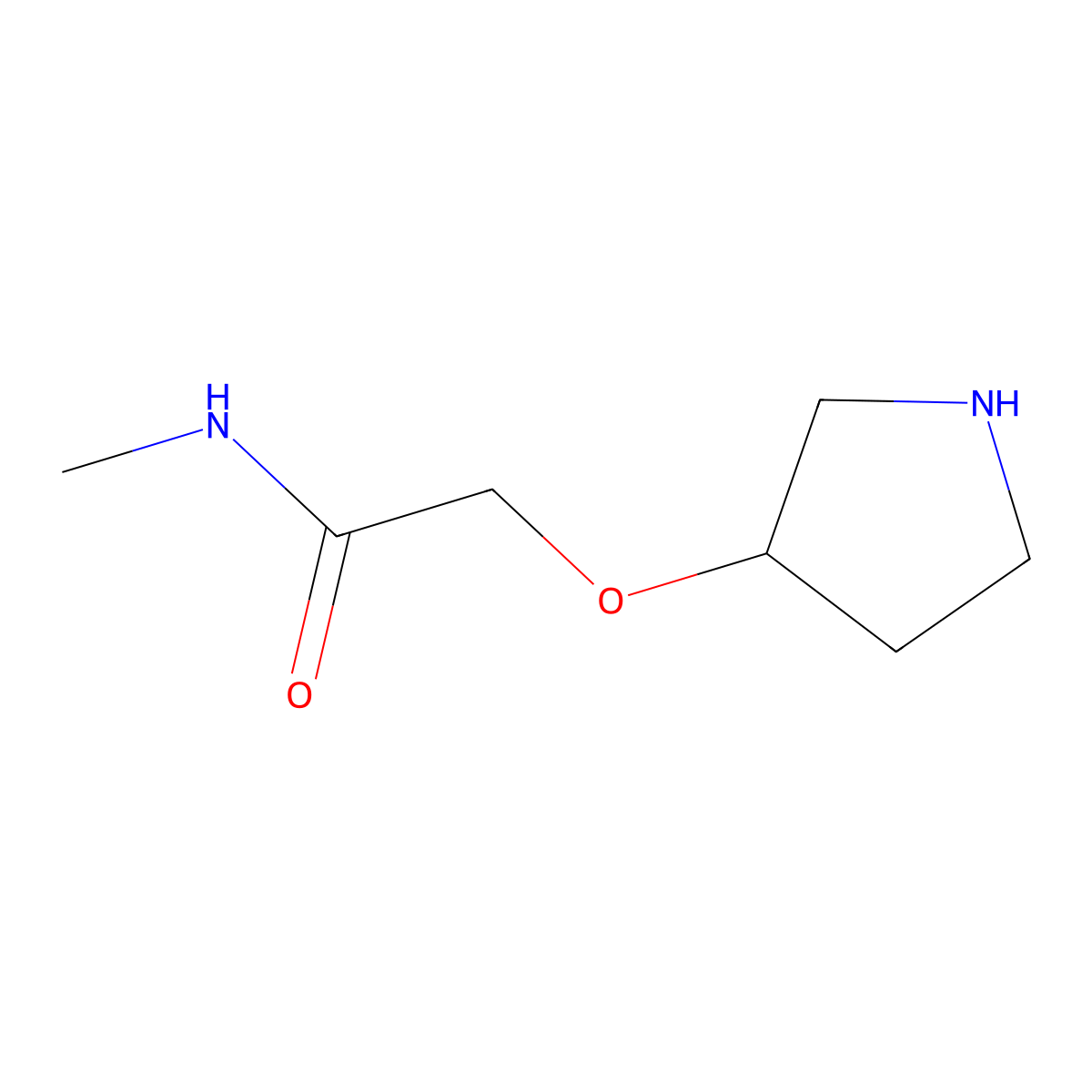 N-methyl-2-(pyrrolidin-3-yloxy)acetamide molecular structure, CAS 1247603-44-6