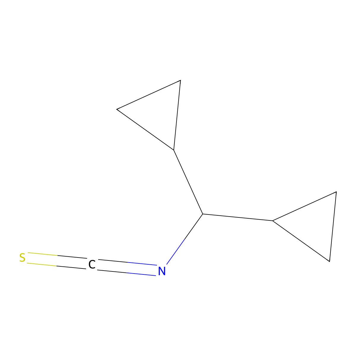 (Cyclopropyl(isothiocyanato)methyl)cyclopropane molecular structure, CAS 1247603-60-6