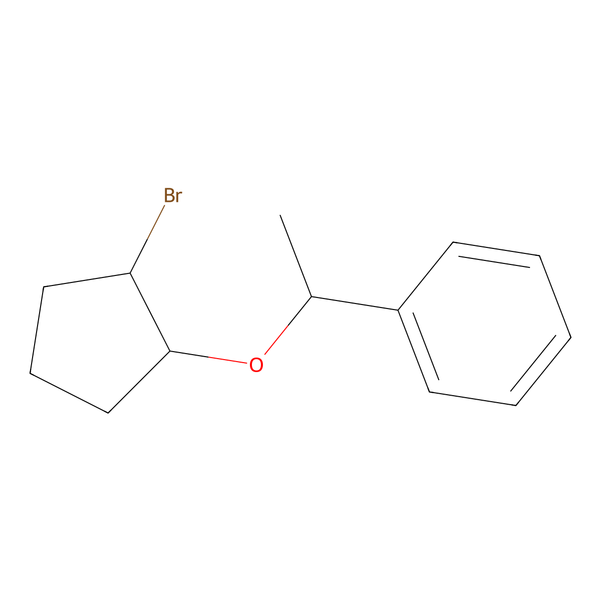(1-[(2-Bromocyclopentyl)oxy]ethyl)benzene molecular structure, CAS 1247607-23-3