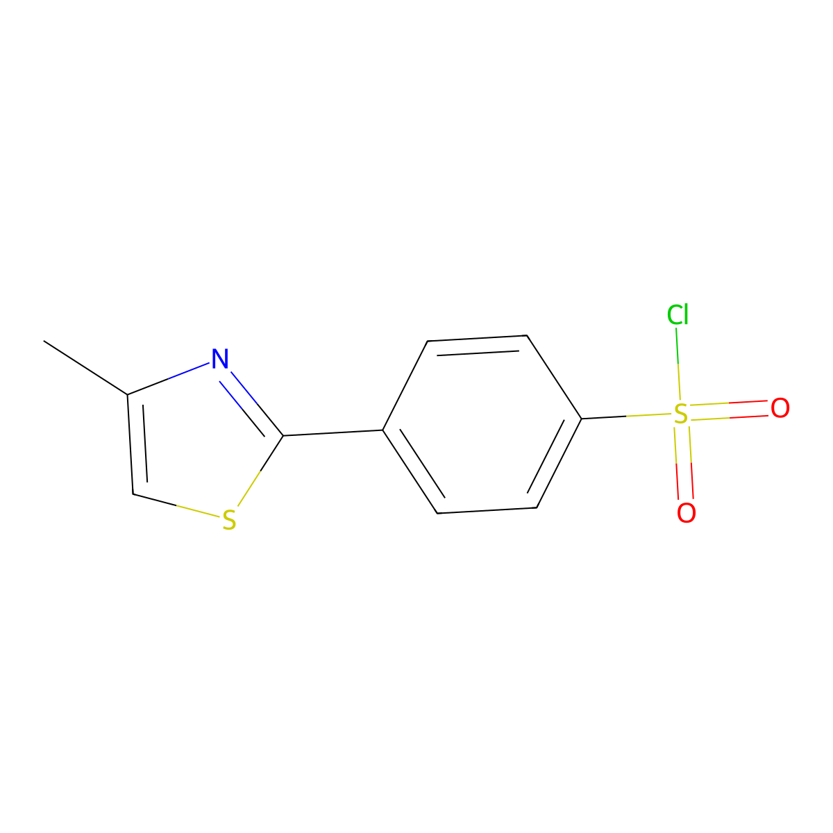 4-(4-Methyl-1,3-thiazol-2-yl)benzene-1-sulfonyl chloride molecular structure, CAS 1247607-26-6