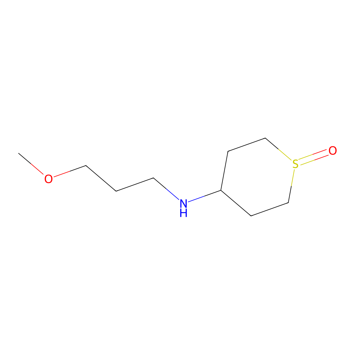 4-((3-Methoxypropyl)amino)tetrahydro-2H-thiopyran 1-oxide molecular structure, CAS 1247612-56-1