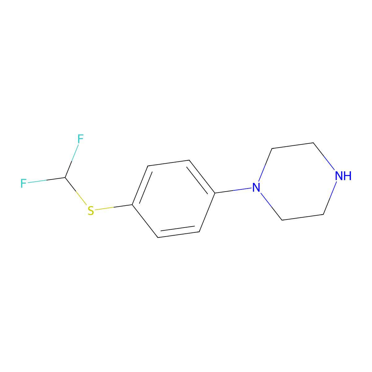 1-(4-((Difluoromethyl)thio)phenyl)piperazine molecular structure, CAS 1247612-92-5