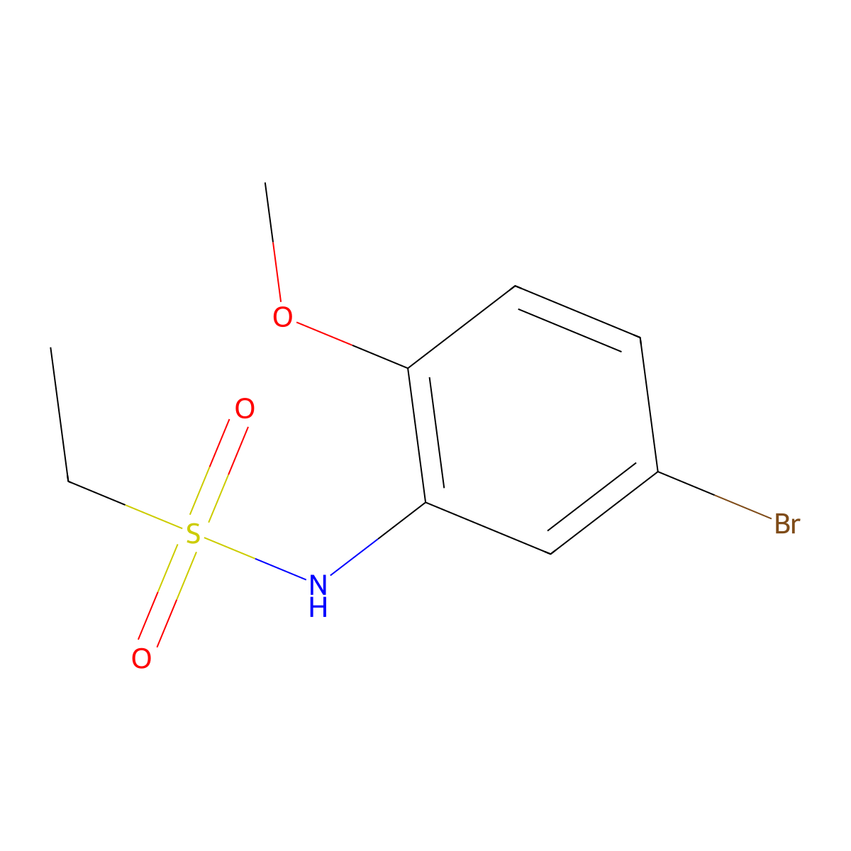 N-(5-bromo-2-methoxyphenyl)ethane-1-sulfonamide molecular structure, CAS 1247613-58-6
