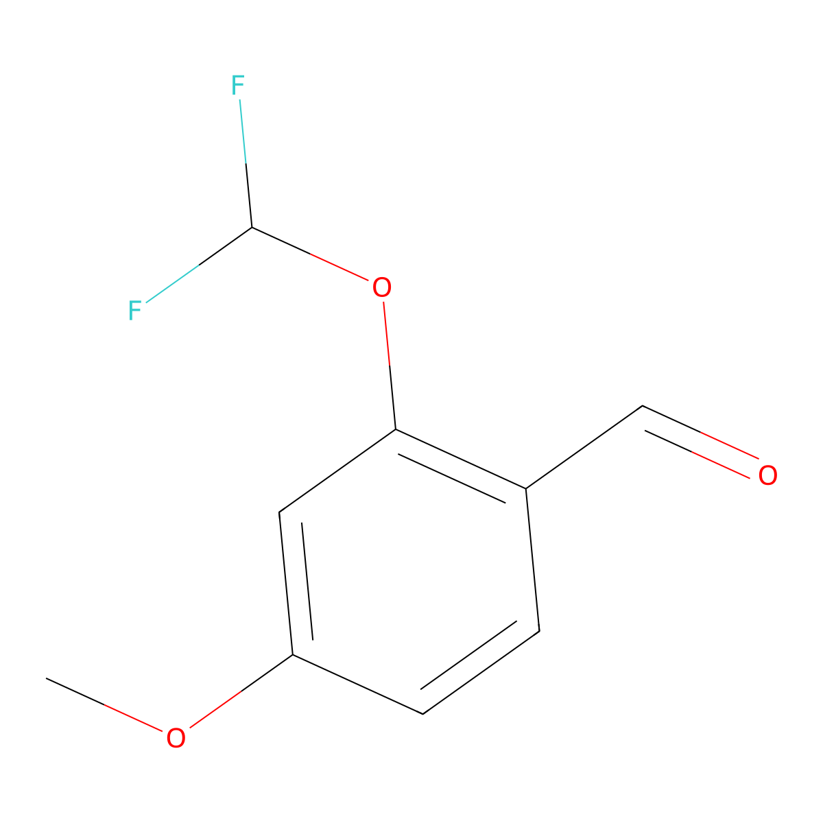 2-(Difluoromethoxy)-4-methoxybenzaldehyde molecular structure, CAS 1247613-99-5