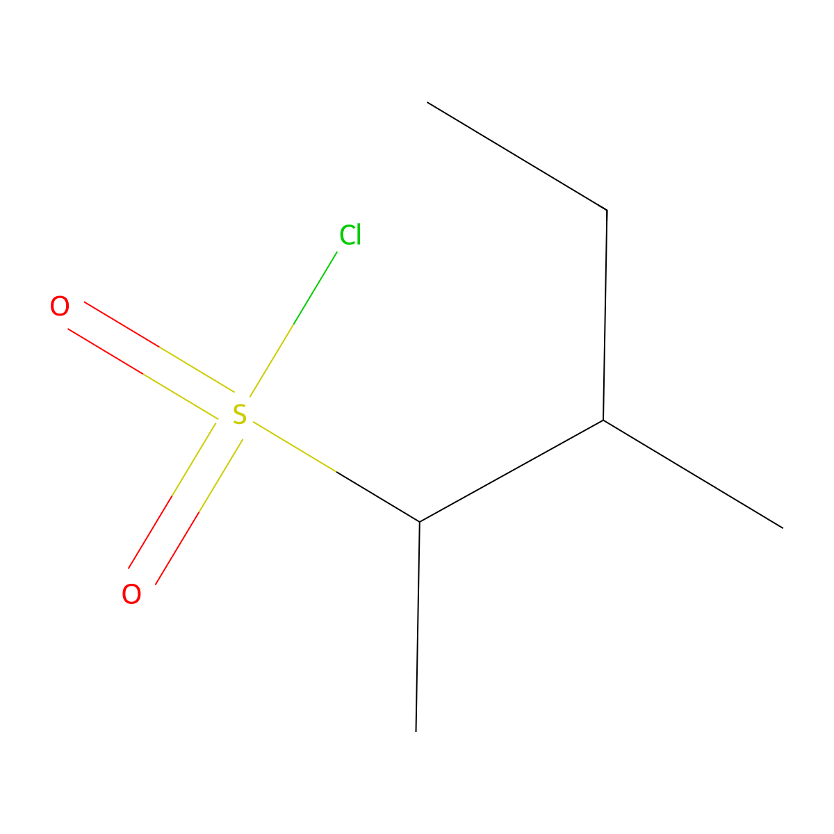 3-Methylpentane-2-sulfonyl chloride molecular structure, CAS 1247618-02-5