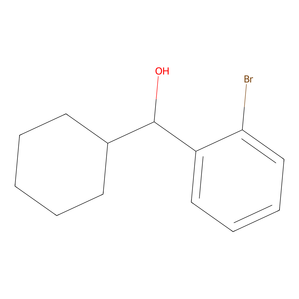 (2-Bromophenyl)(cyclohexyl)methanol molecular structure, CAS 1247618-24-1