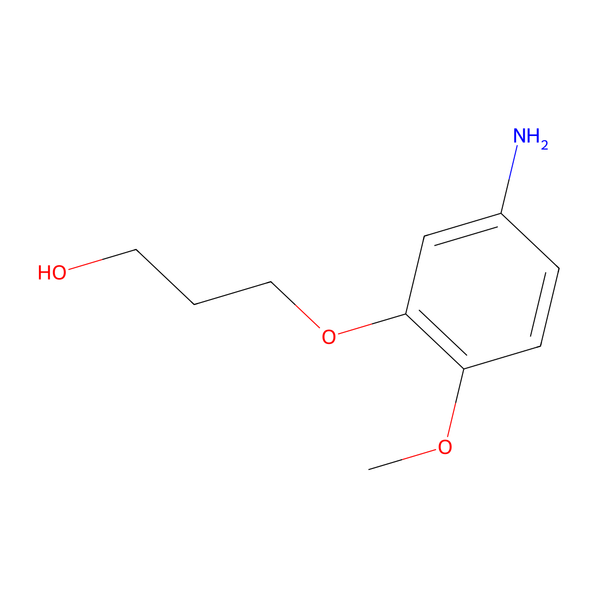 3-(5-Amino-2-methoxyphenoxy)propan-1-ol molecular structure, CAS 1247618-34-3