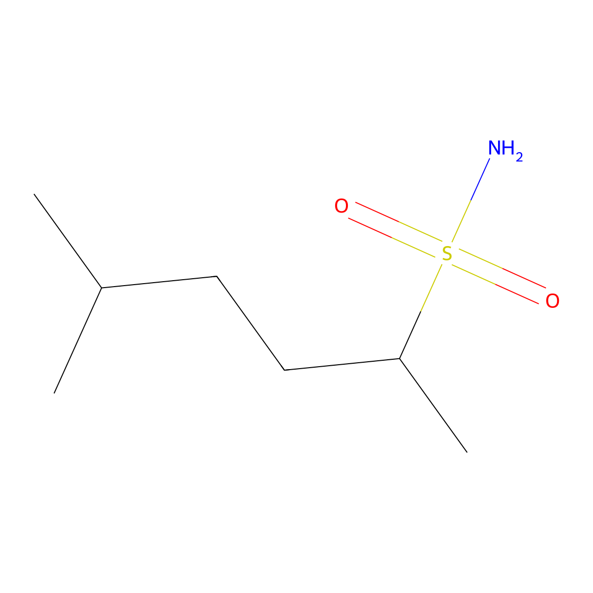 5-Methylhexane-2-sulfonamide molecular structure, CAS 1247620-01-4