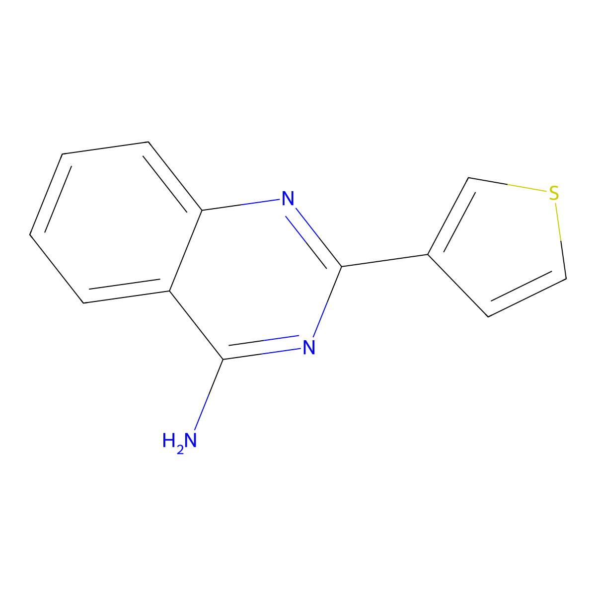 4-Amino-2-(3-thienyl)quinazoline molecular structure, CAS 1247620-26-3