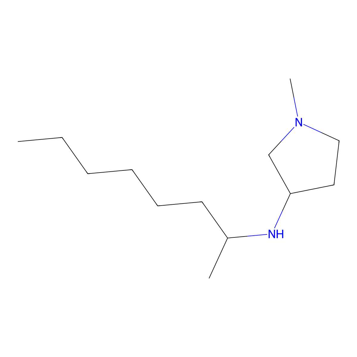 1-Methyl-N-(octan-2-yl)pyrrolidin-3-amine molecular structure, CAS 1247620-68-3
