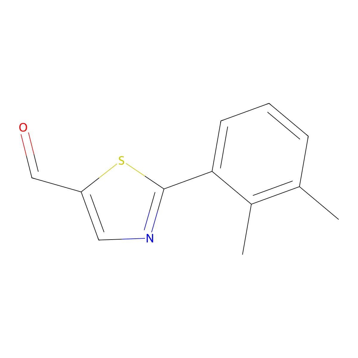 2-(2,3-Dimethylphenyl)thiazole-5-carbaldehyde molecular structure, CAS 1247622-98-5