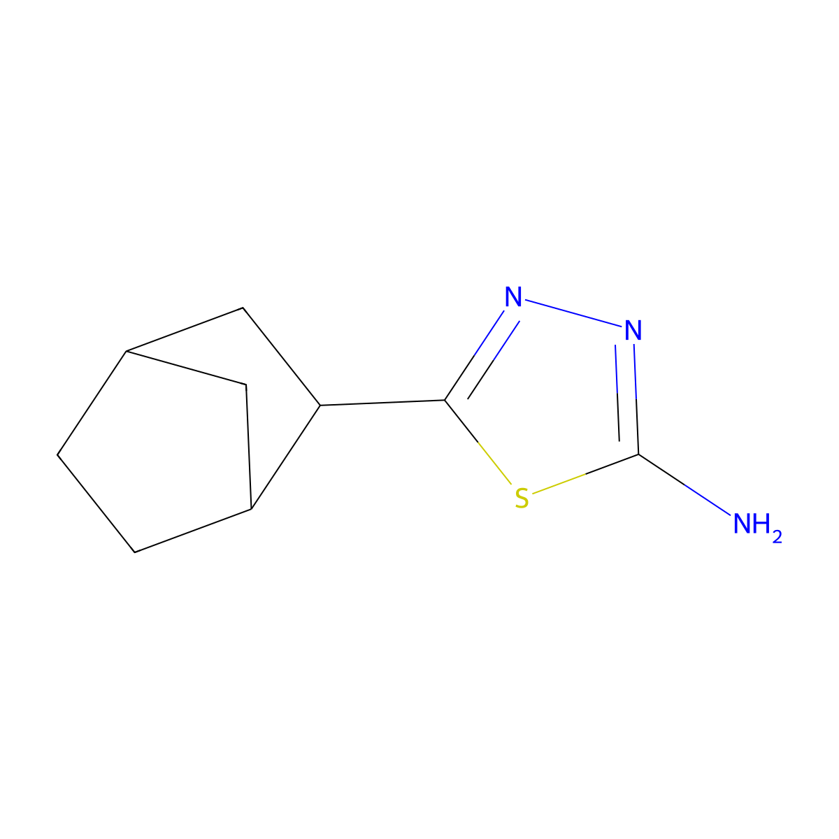 5-{Bicyclo[2.2.1]heptan-2-yl}-1,3,4-thiadiazol-2-amine molecular structure, CAS 1247625-20-2