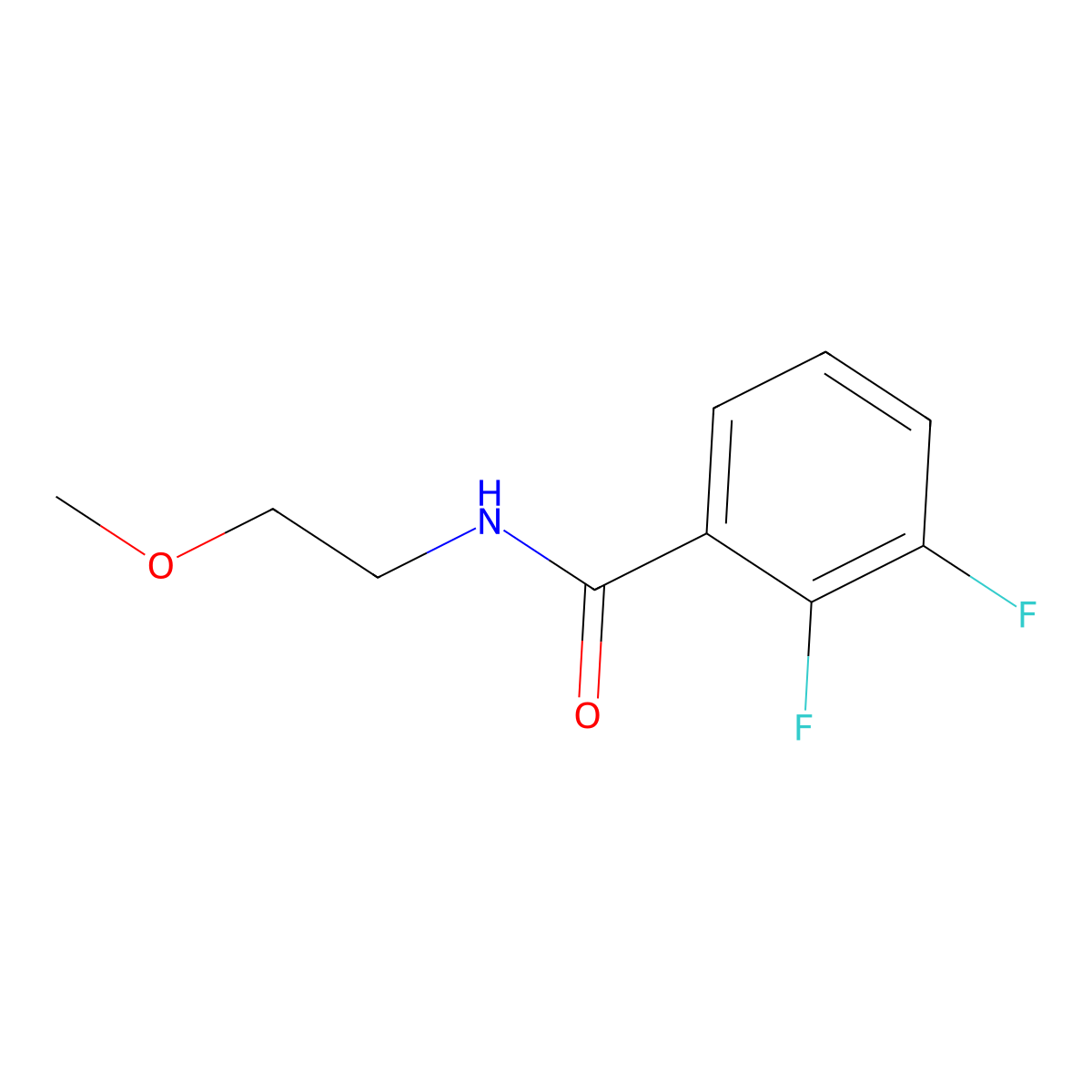 2,3-difluoro-N-(2-methoxyethyl)benzamide molecular structure, CAS 1247626-10-3
