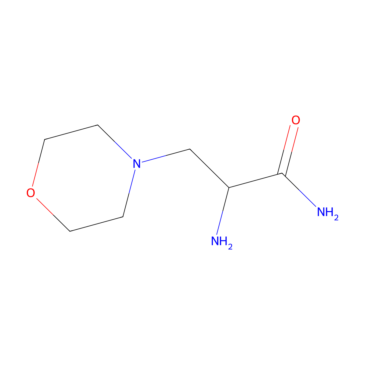 2-Amino-3-morpholinopropanamide molecular structure, CAS 1247626-26-1