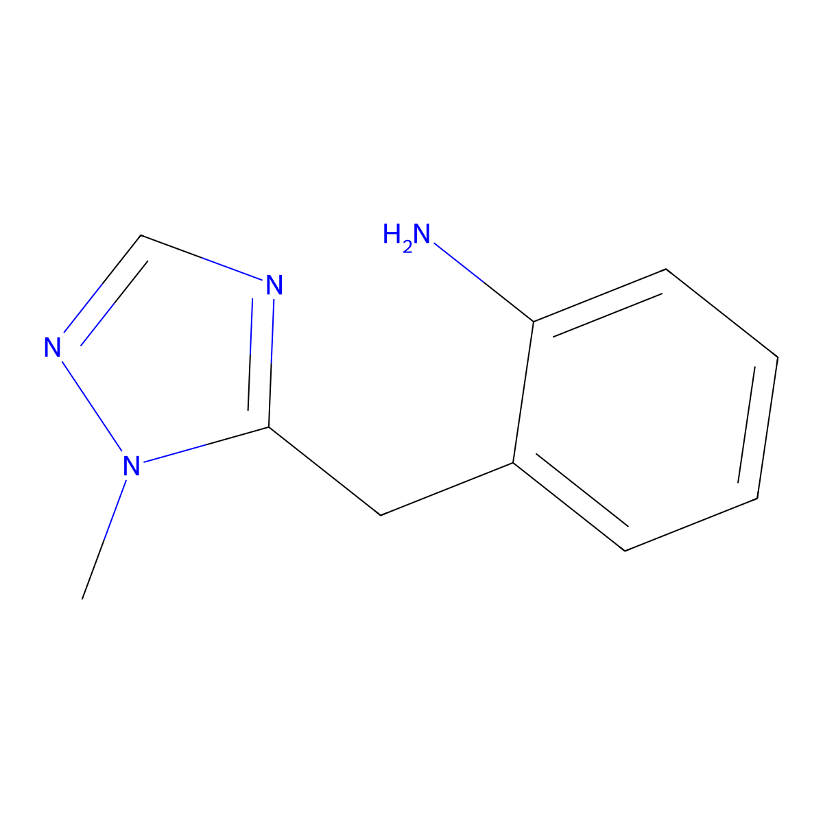 2-((1-Methyl-1h-1,2,4-triazol-5-yl)methyl)aniline molecular structure, CAS 1247626-30-7