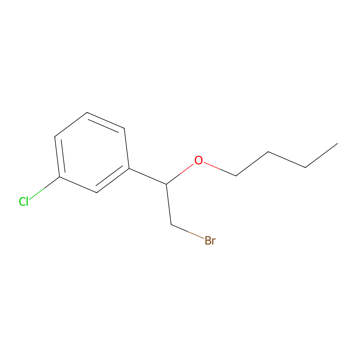 1-(2-Bromo-1-butoxyethyl)-3-chlorobenzene molecular structure, CAS 1247627-32-2