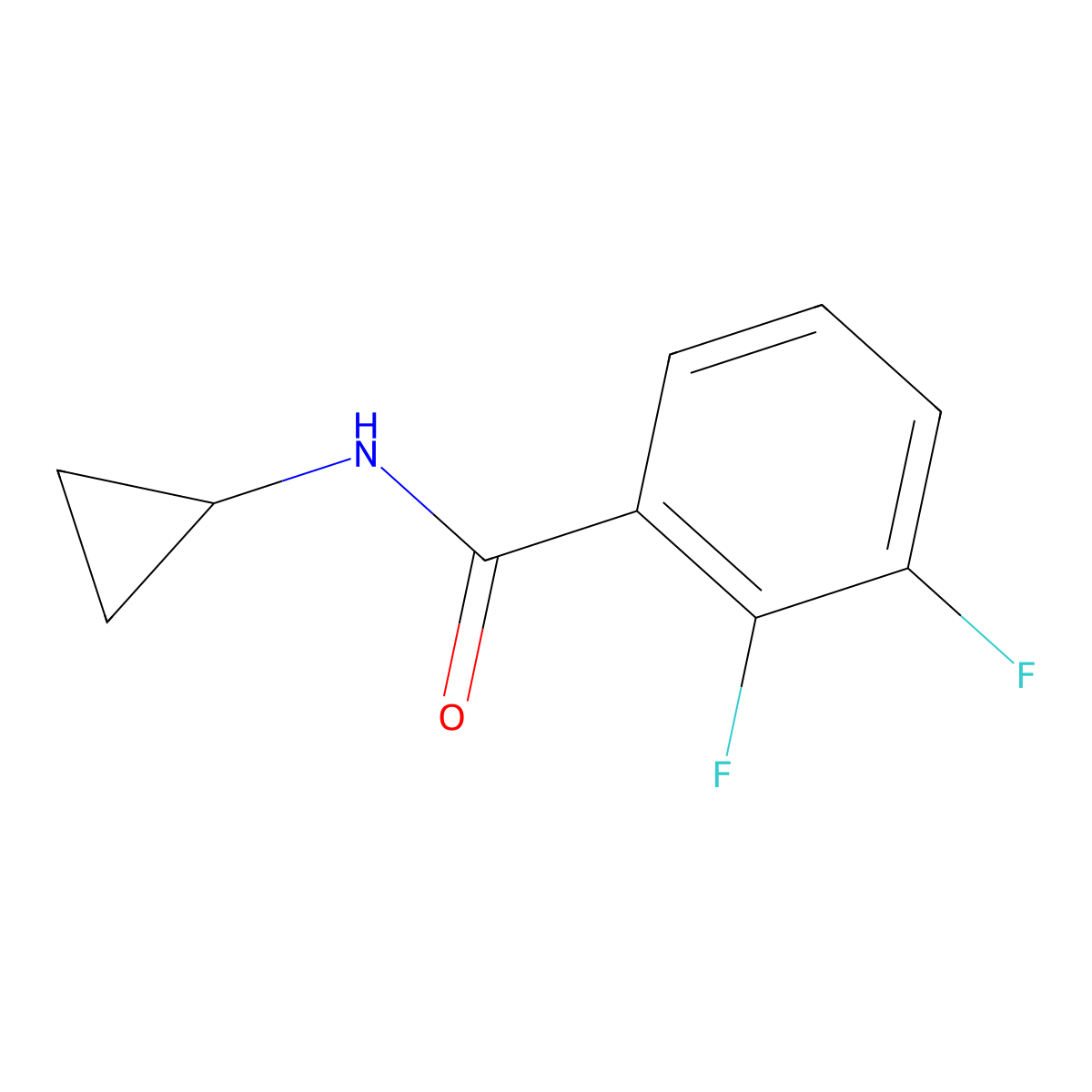 N-cyclopropyl-2,3-difluorobenzamide molecular structure, CAS 1247630-06-3