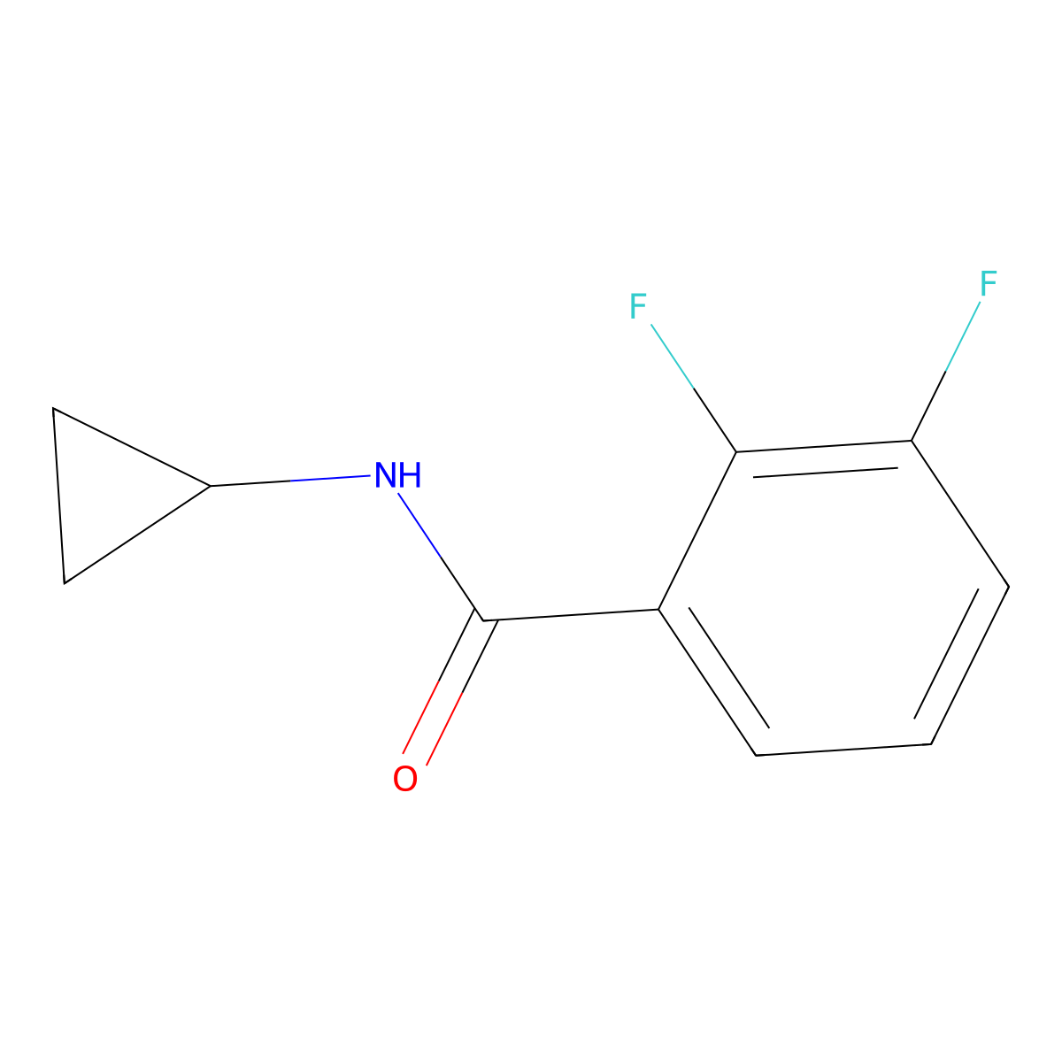 N-cyclopropyl-2,3-difluorobenzamide molecular structure, CAS 1247630-06-3