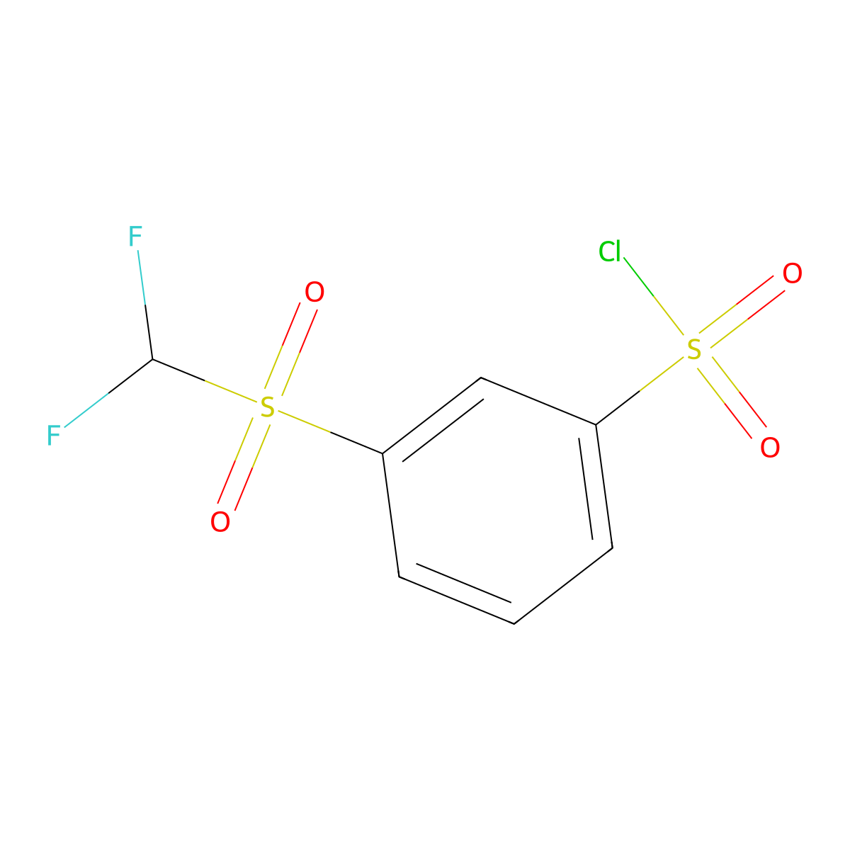 3-Difluoromethanesulfonylbenzene-1-sulfonyl chloride molecular structure, CAS 1247631-11-3