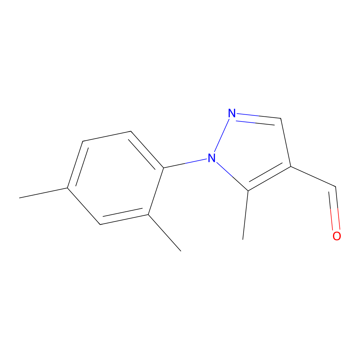 1-(2,4-Dimethylphenyl)-5-methyl-1H-pyrazole-4-carbaldehyde molecular structure, CAS 1247632-03-6