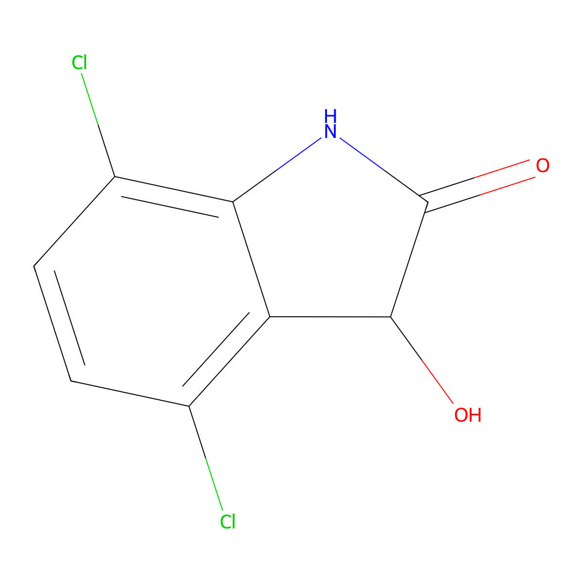 4,7-Dichloro-3-hydroxy-2,3-dihydro-1H-indol-2-one molecular structure, CAS 1247634-11-2