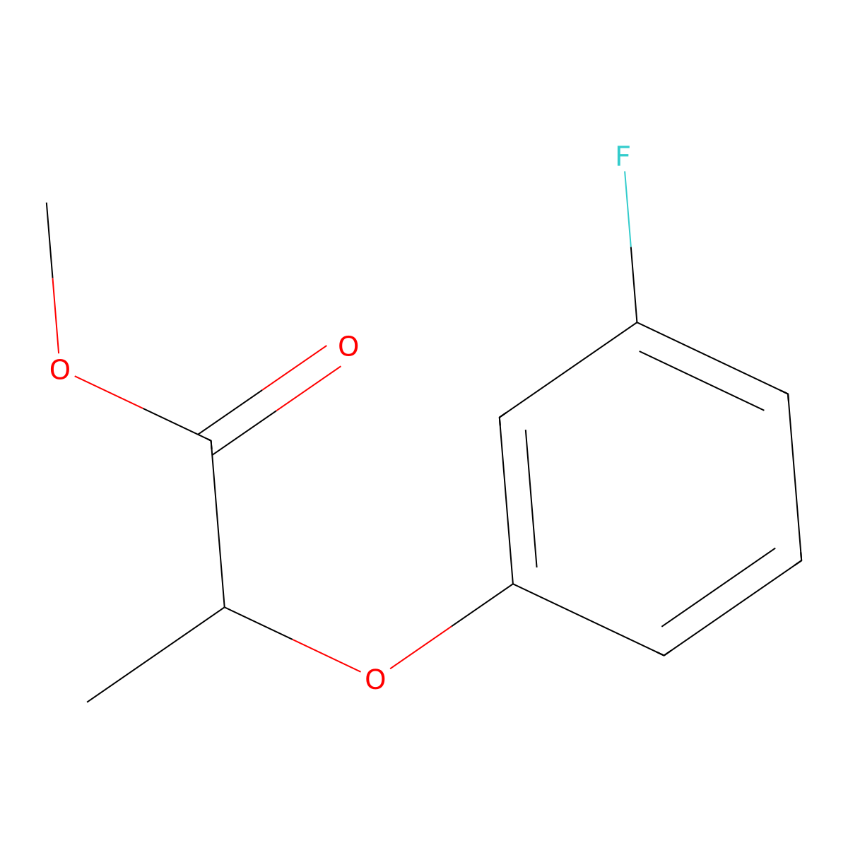 Methyl 2-(3-fluorophenoxy)propanoate molecular structure, CAS 1247636-15-2