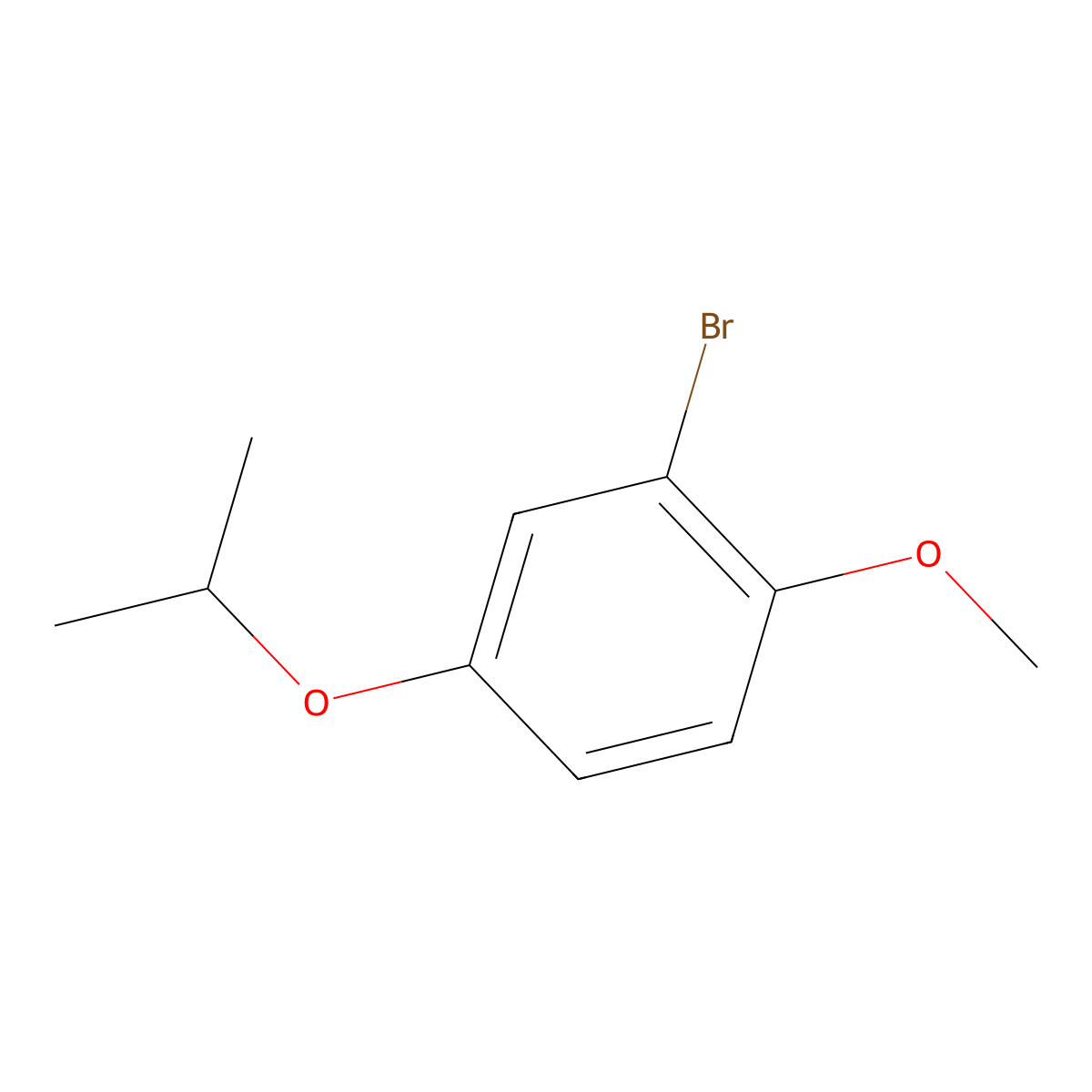 2-Bromo-4-isopropoxy-1-methoxybenZene molecular structure, CAS 124764-38-1