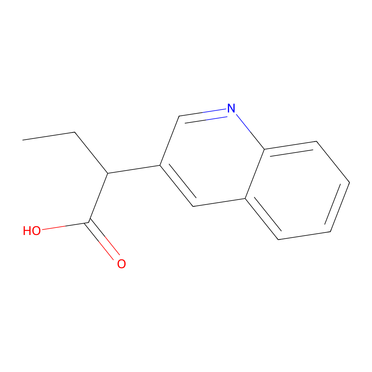 2-(Quinolin-3-yl)butanoic acid molecular structure, CAS 1247640-39-6