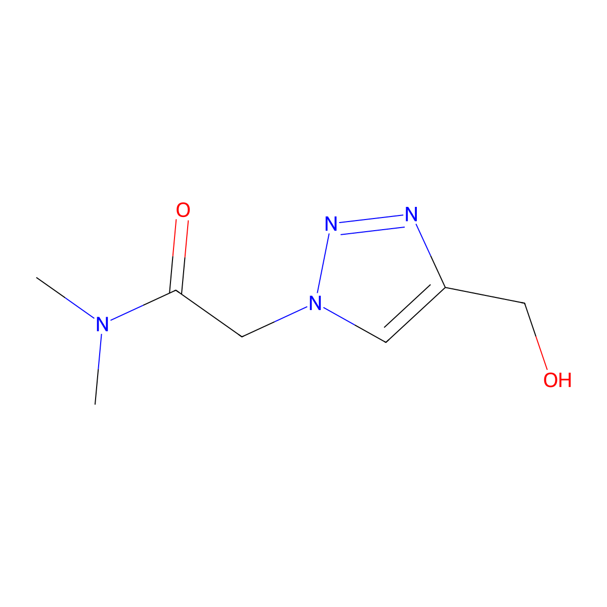 2-(4-(Hydroxymethyl)-1H-1,2,3-triazol-1-yl)-N,N-dimethylacetamide molecular structure, CAS 1247641-67-3