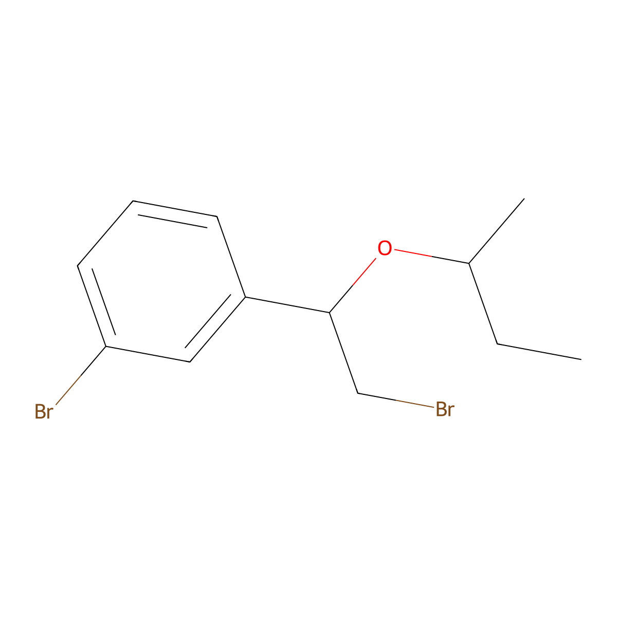 1-Bromo-3-(2-bromo-1-(sec-butoxy)ethyl)benzene molecular structure, CAS 1247643-49-7