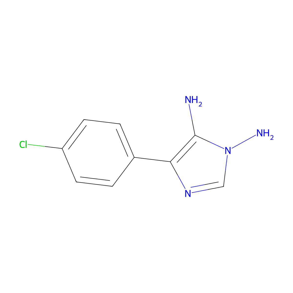 4-(4-Chlorophenyl)-1H-imidazole-1,5-diamine molecular structure, CAS 1247646-39-4