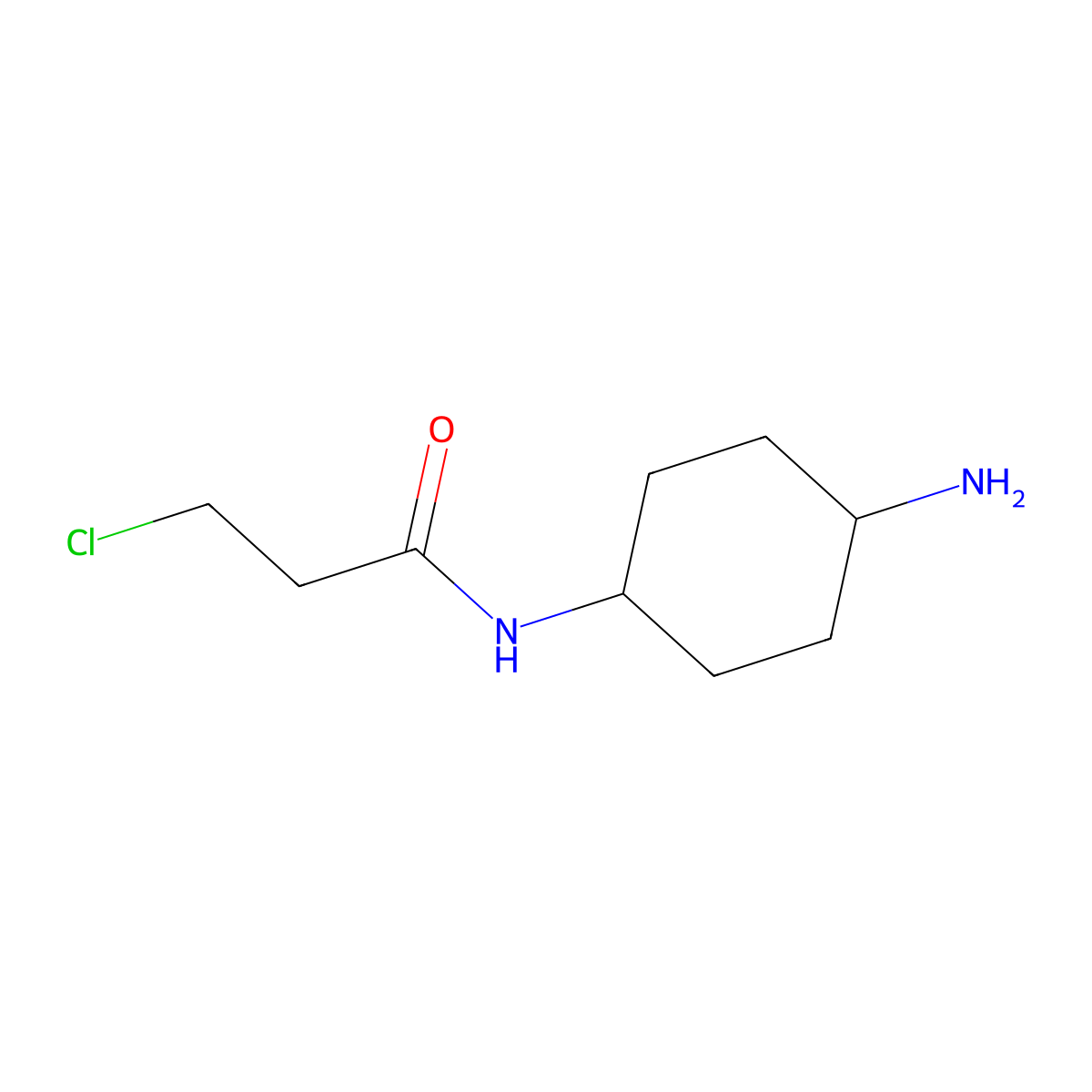 N-(4-aminocyclohexyl)-3-chloropropanamide molecular structure, CAS 1247646-72-5