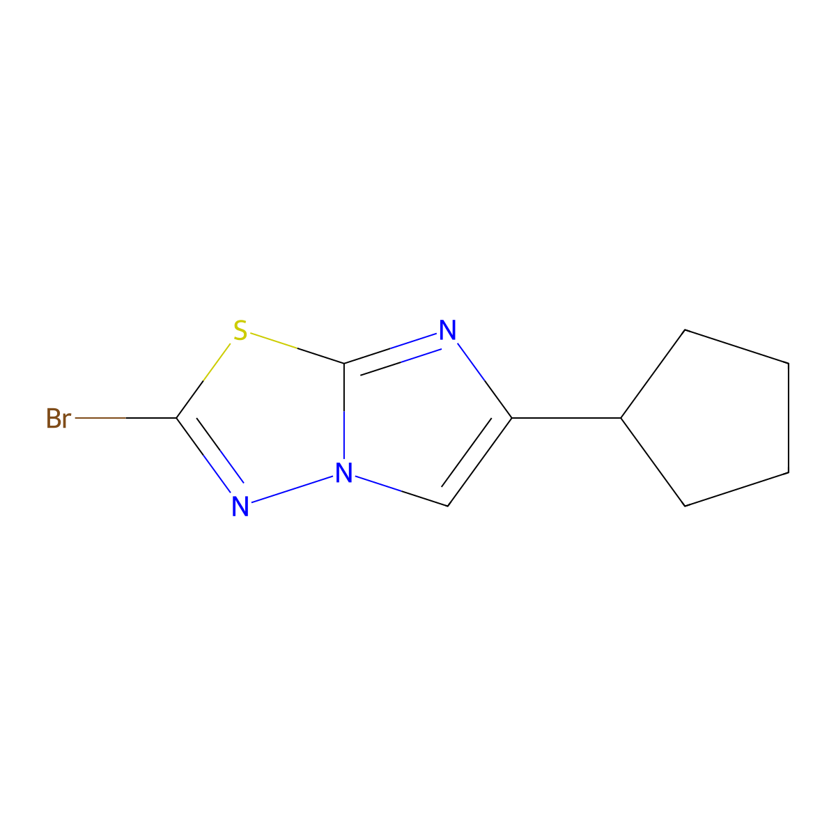 2-Bromo-6-cyclopentylimidazo[2,1-b][1,3,4]thiadiazole molecular structure, CAS 1247646-78-1
