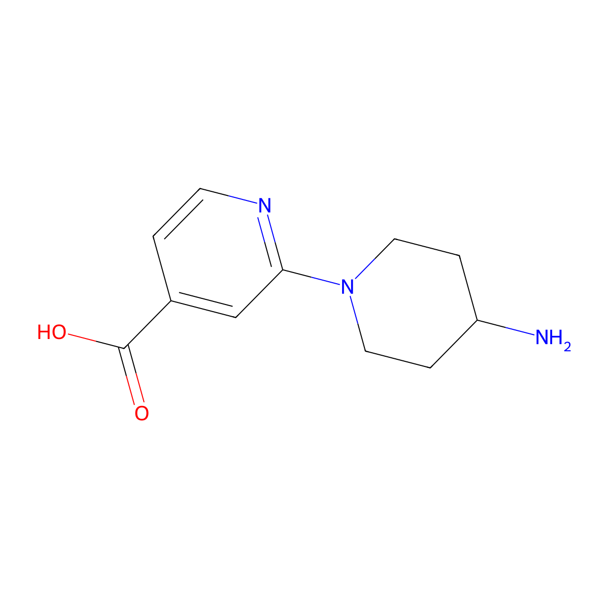 2-(4-Aminopiperidin-1-yl)isonicotinic acid molecular structure, CAS 1247650-36-7