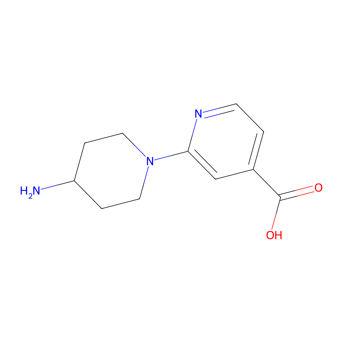 2-(4-Aminopiperidin-1-yl)isonicotinic acid molecular structure, CAS 1247650-36-7