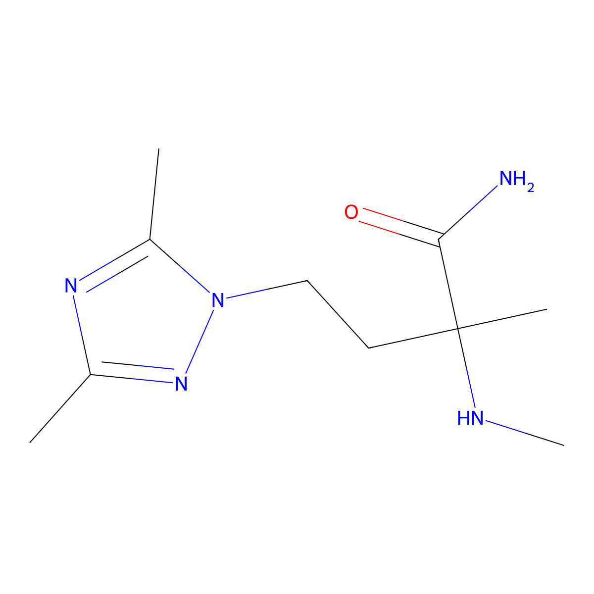 4-(3,5-Dimethyl-1h-1,2,4-triazol-1-yl)-2-methyl-2-(methylamino)butanamide molecular structure, CAS 1247650-58-3