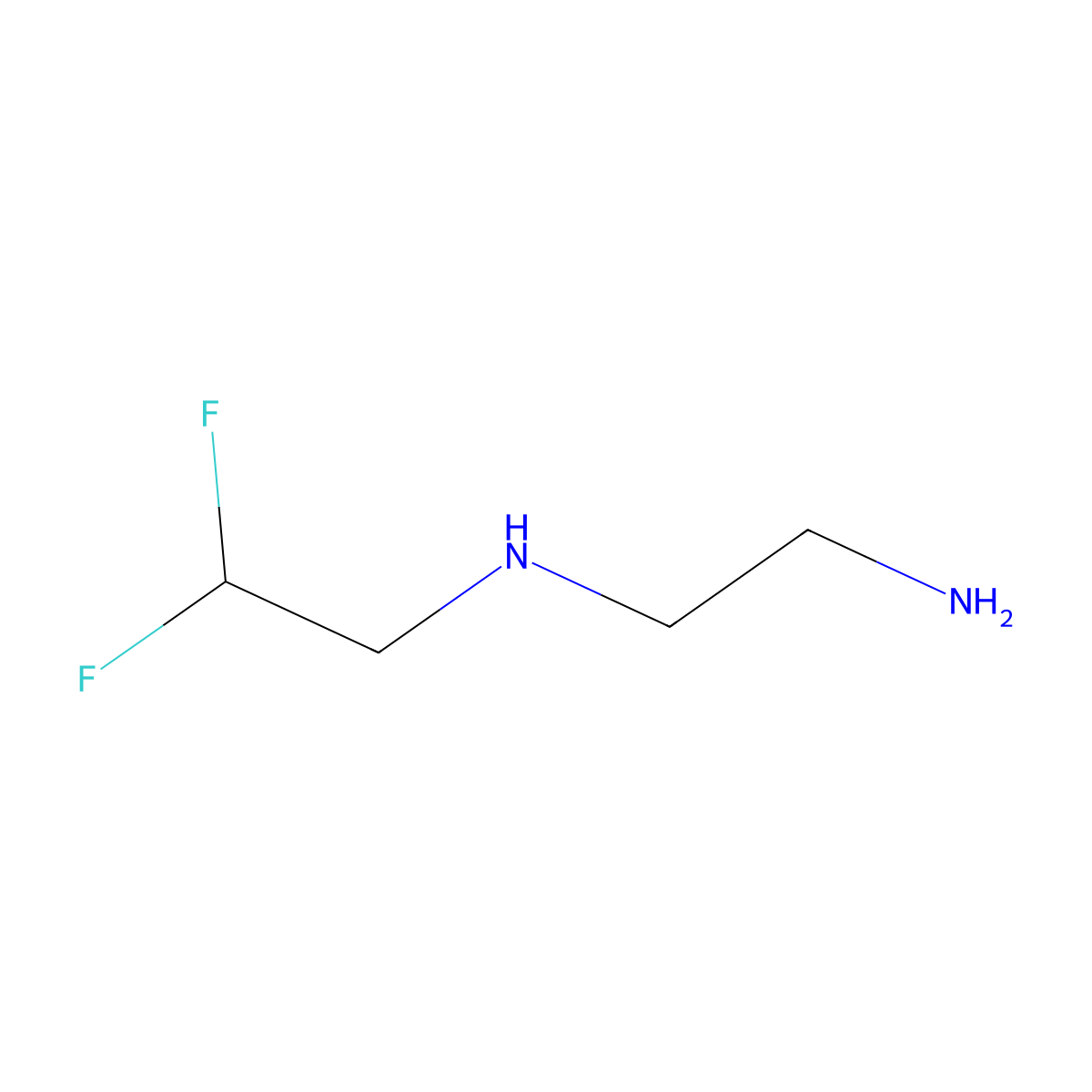 (2-Aminoethyl)(2,2-difluoroethyl)amine molecular structure, CAS 1247651-70-2