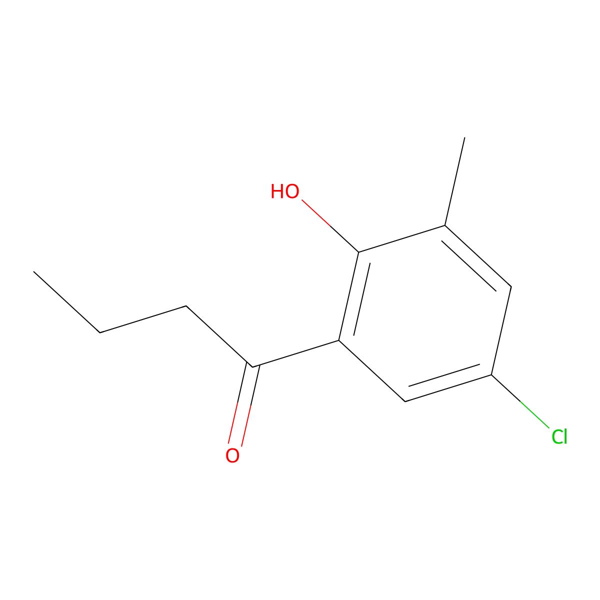 1-(5-Chloro-2-hydroxy-3-methylphenyl)butan-1-one molecular structure, CAS 1247654-35-8