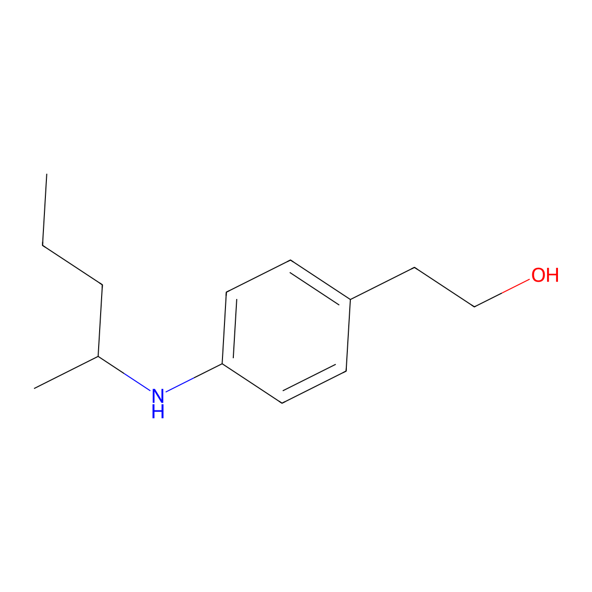 2-{4-[(Pentan-2-yl)amino]phenyl}ethan-1-ol molecular structure, CAS 1247656-18-3