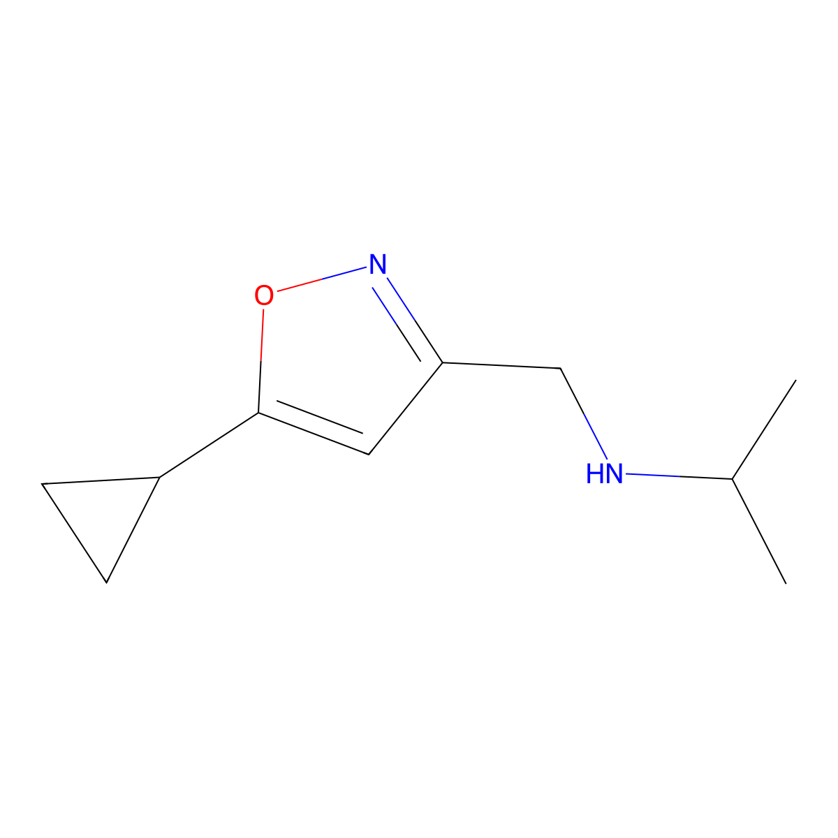 [(5-Cyclopropyl-1,2-oxazol-3-yl)methyl](propan-2-yl)amine molecular structure, CAS 1247657-33-5