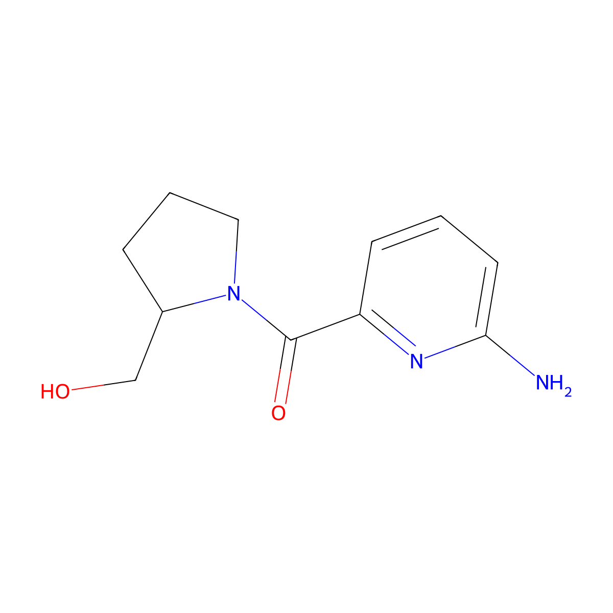[1-(6-Aminopyridine-2-carbonyl)pyrrolidin-2-yl]methanol molecular structure, CAS 1247658-42-9