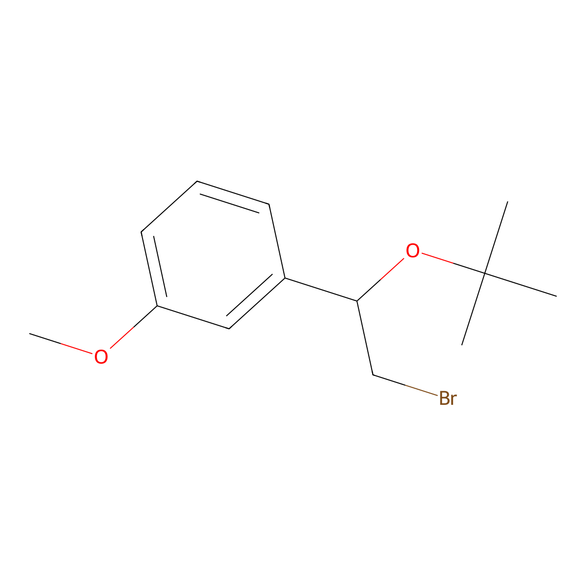 1-(2-Bromo-1-(tert-butoxy)ethyl)-3-methoxybenzene molecular structure, CAS 1247659-97-7