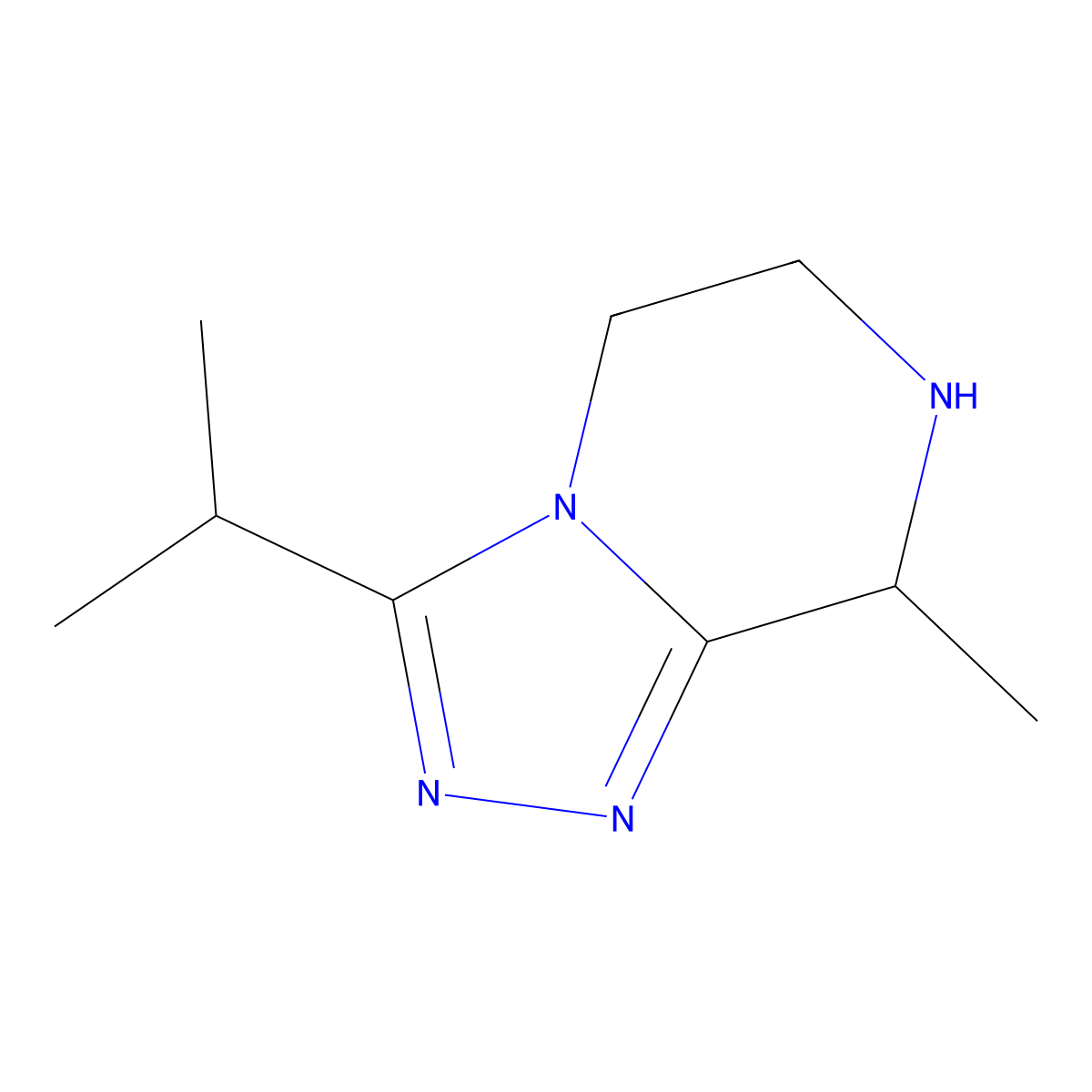 8-methyl-3-(propan-2-yl)-5H,6H,7H,8H-[1,2,4]triazolo[4,3-a]pyrazine molecular structure, CAS 1247660-15-6