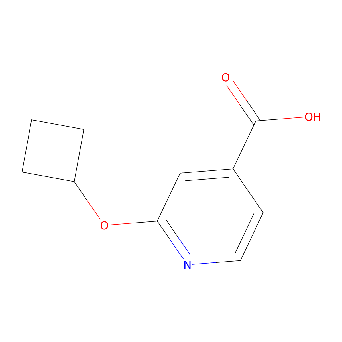 2-Cyclobutoxypyridine-4-carboxylic acid molecular structure, CAS 1247662-13-0
