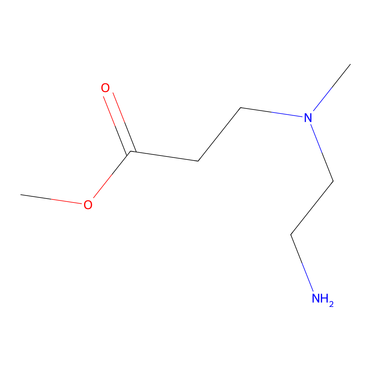 Methyl 3-[(2-aminoethyl)(methyl)amino]propanoate molecular structure, CAS 1247663-34-8