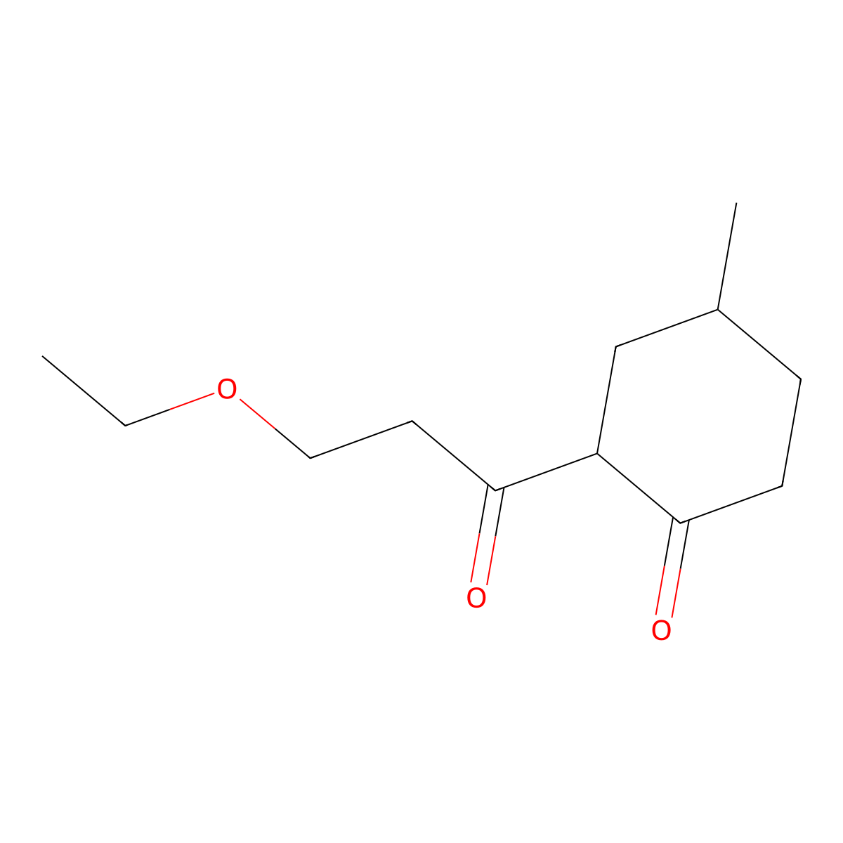 2-(3-Ethoxypropanoyl)-4-methylcyclohexan-1-one molecular structure, CAS 1247664-83-0