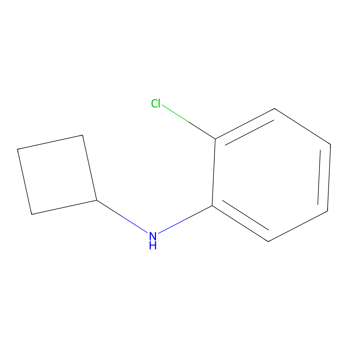 2-chloro-N-cyclobutylaniline molecular structure, CAS 1247665-72-0